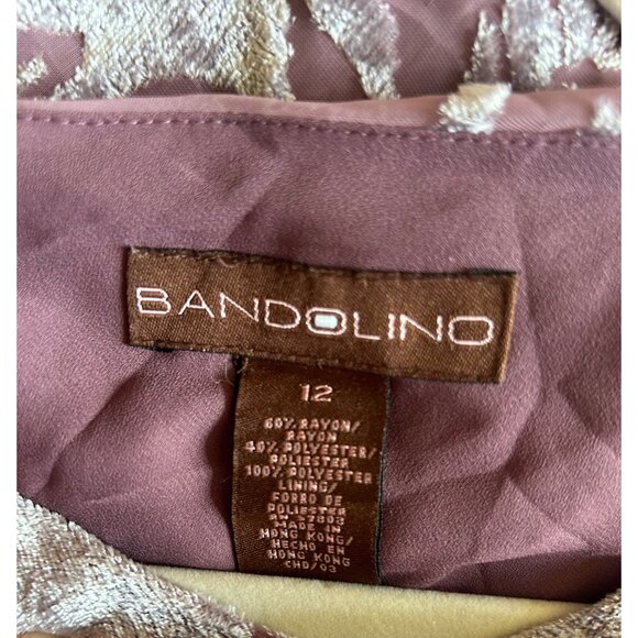 Bandolino Velvet Burnout Top Sz 12 Mauve Fairy Whimsy - Picture 2 of 7